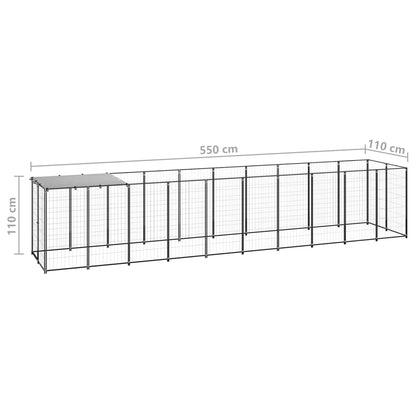 Hundezwinger 6,05 M² Stahl