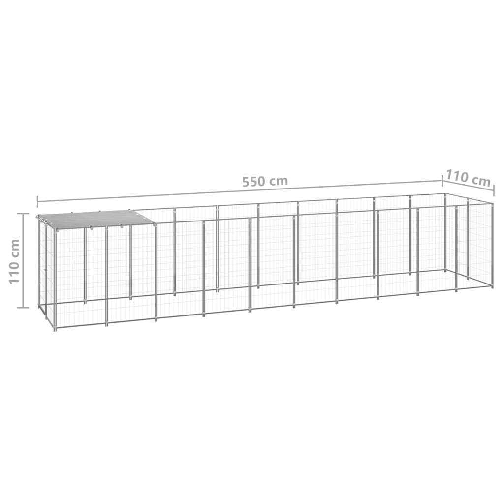 Hundezwinger N 6,05 M² Stahl
