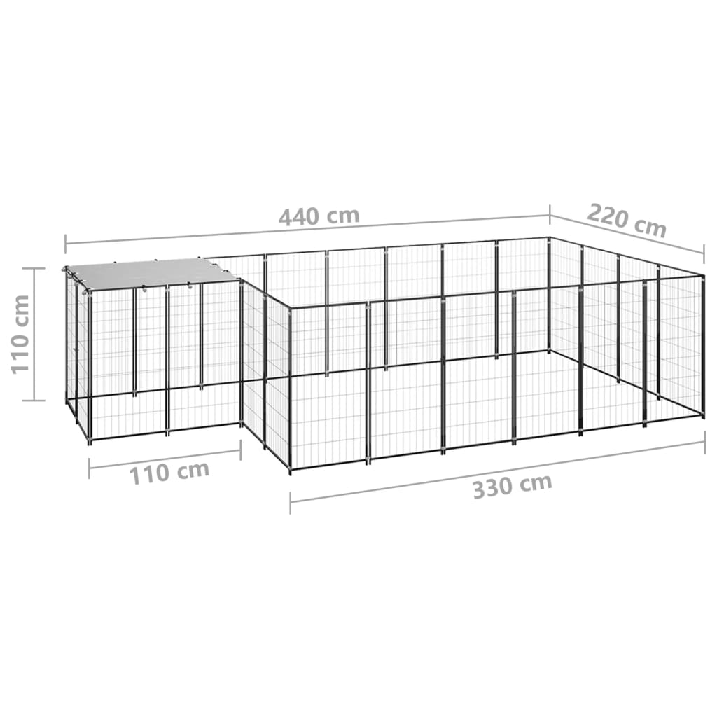 Hundezwinger 8,47 M² Stahl