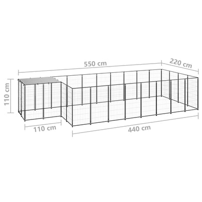 Hundezwinger 10,89 M² Stahl