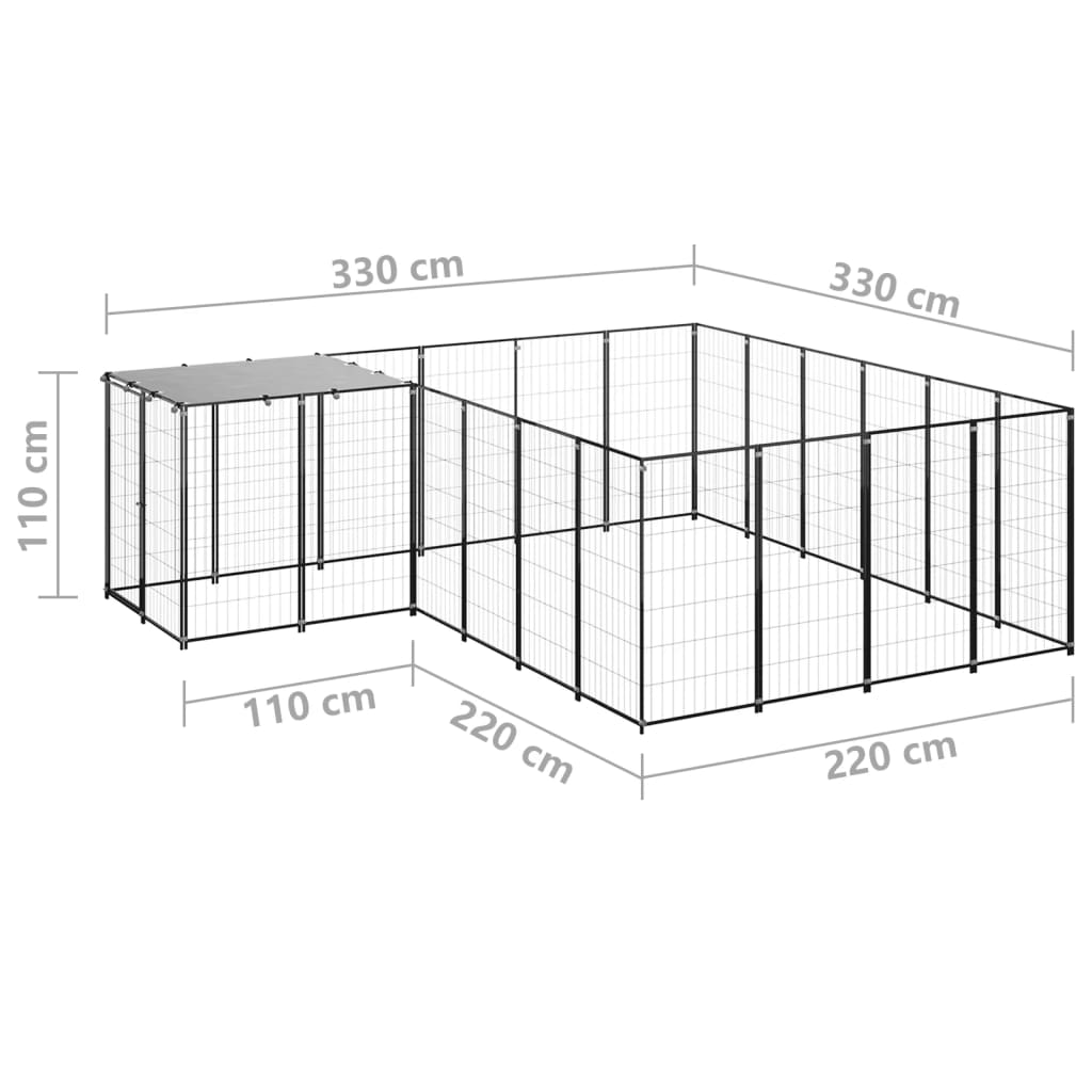 Hundezwinger 8,47 M² Stahl