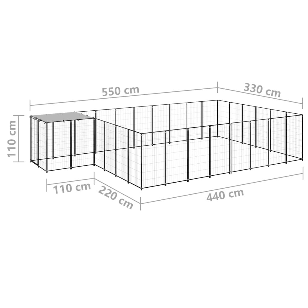 Hundezwinger 15,73 M² Stahl