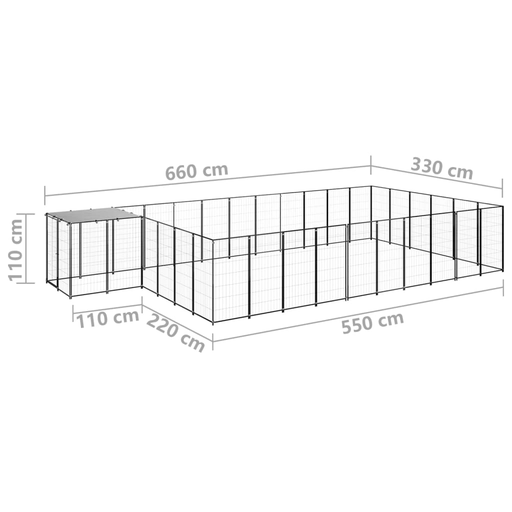 Hundezwinger 19,36 M² Stahl