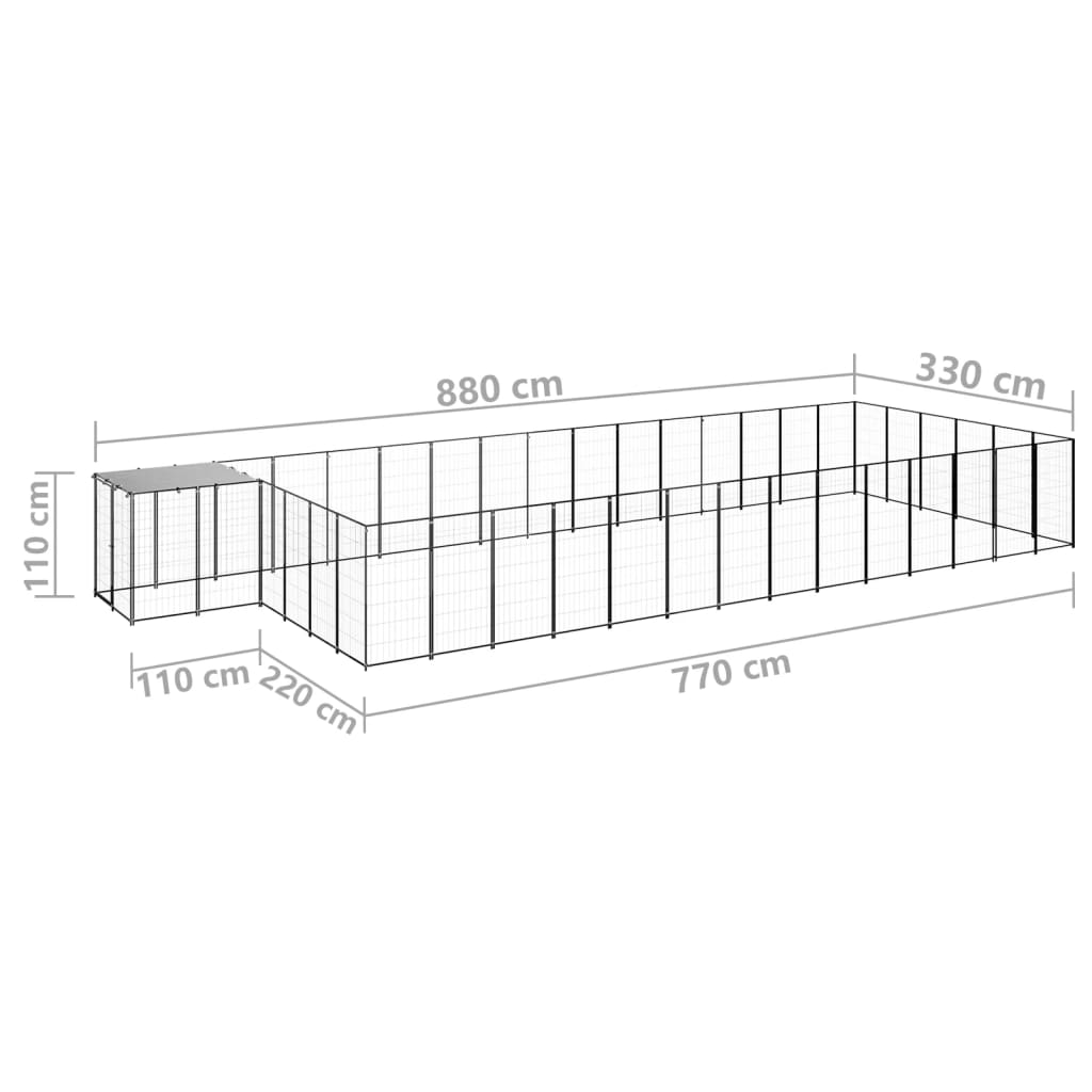 Hundezwinger 26,62 M² Stahl