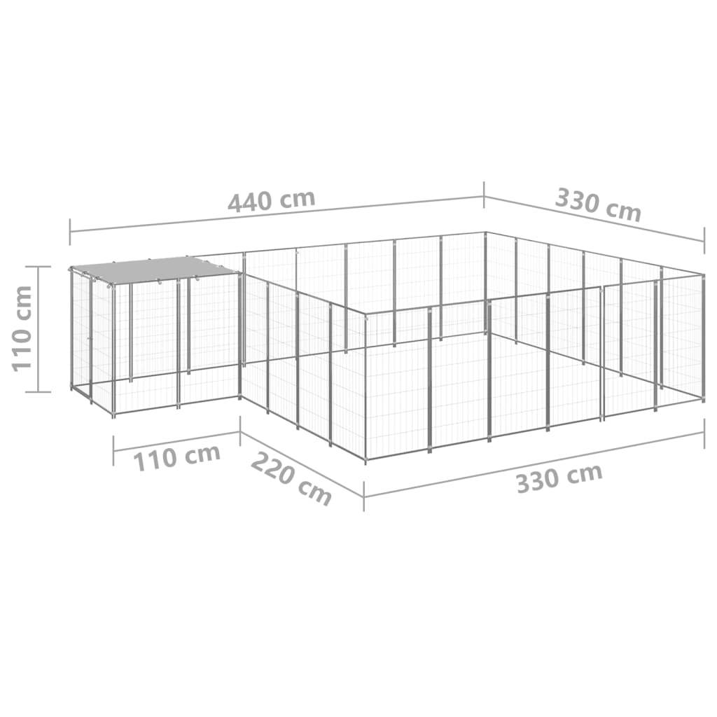 Hundezwinger N 12,1 M² Stahl