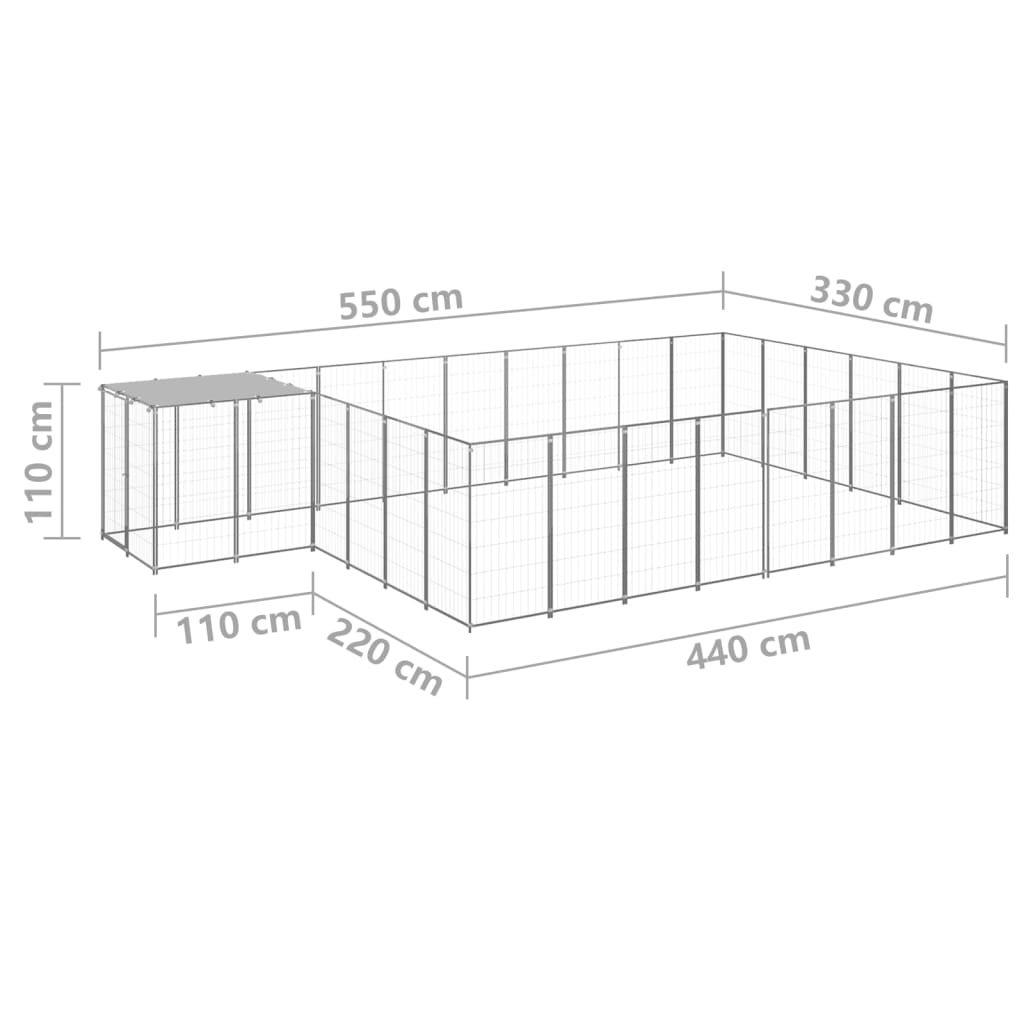 Hundezwinger N 15,73 M² Stahl