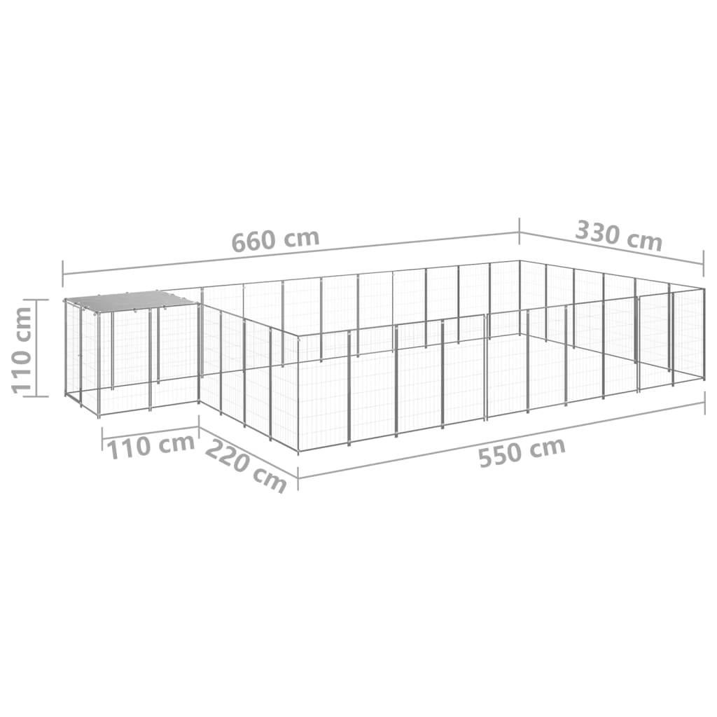 Hundezwinger N 19,36 M² Stahl