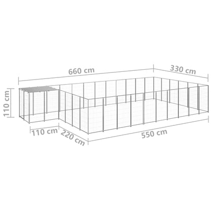 Hundezwinger N 19,36 M² Stahl