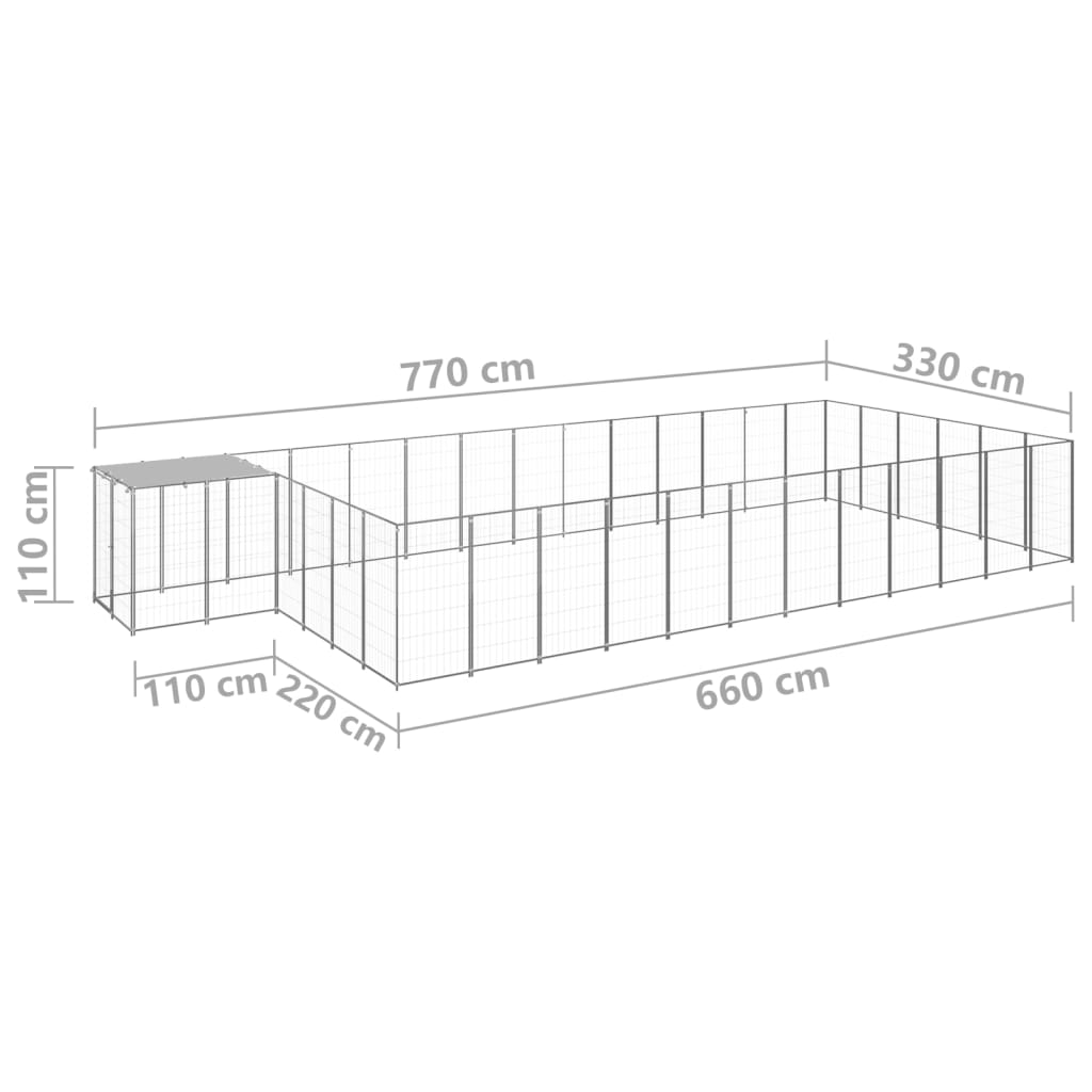 Hundezwinger N 22,99 M² Stahl
