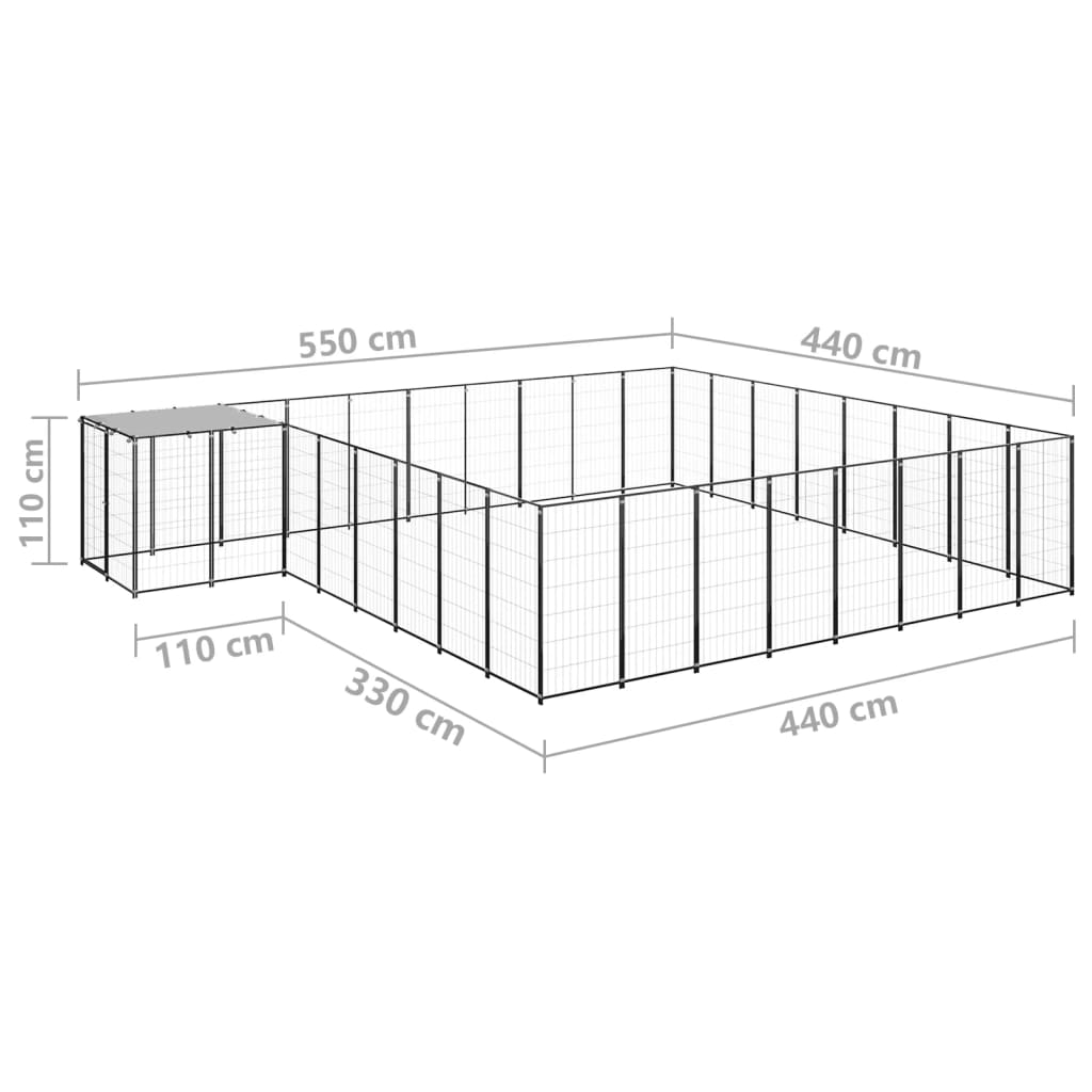 Hundezwinger 20,57 M² Stahl