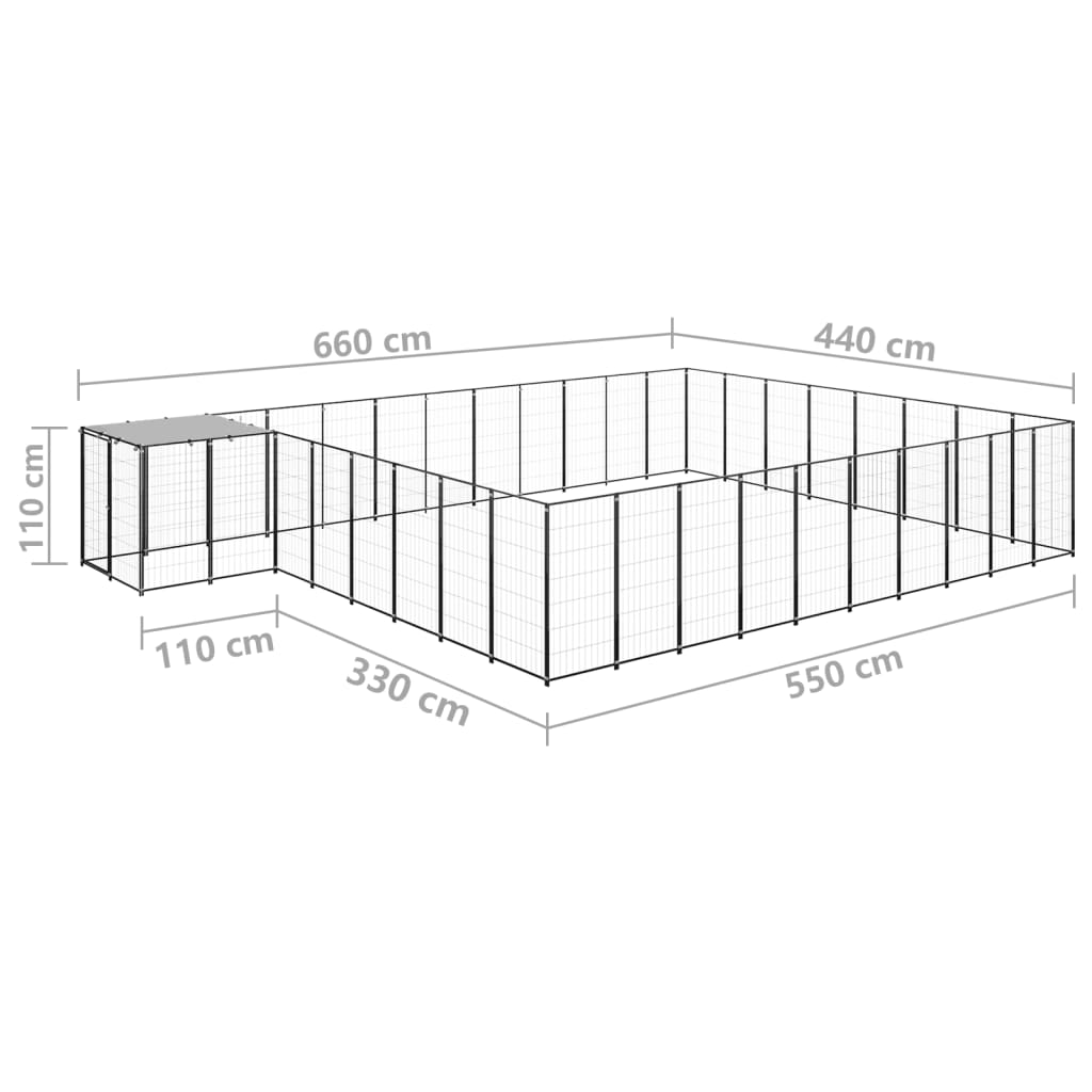 Hundezwinger 25,41 M² Stahl
