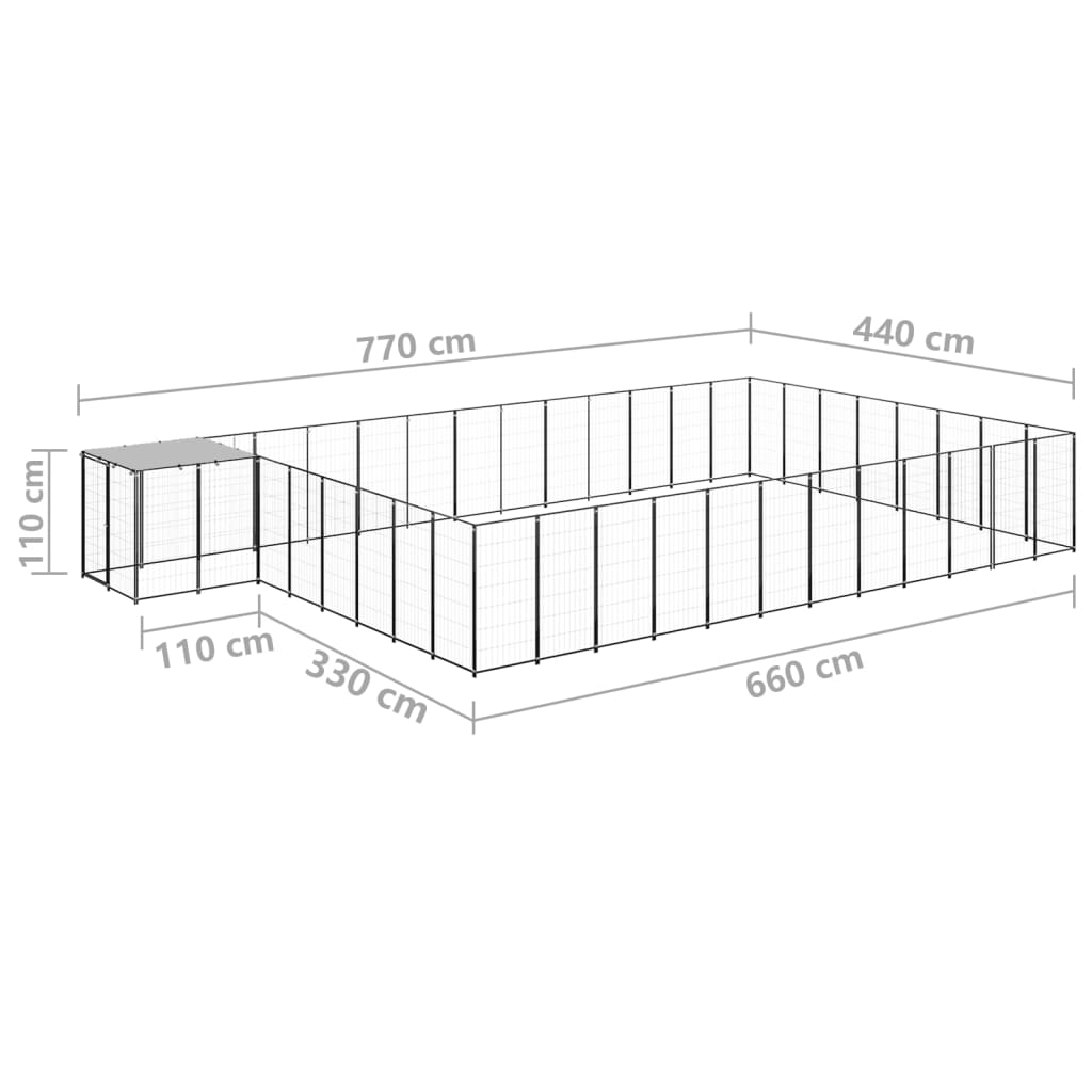 Hundezwinger 30,25 M² Stahl