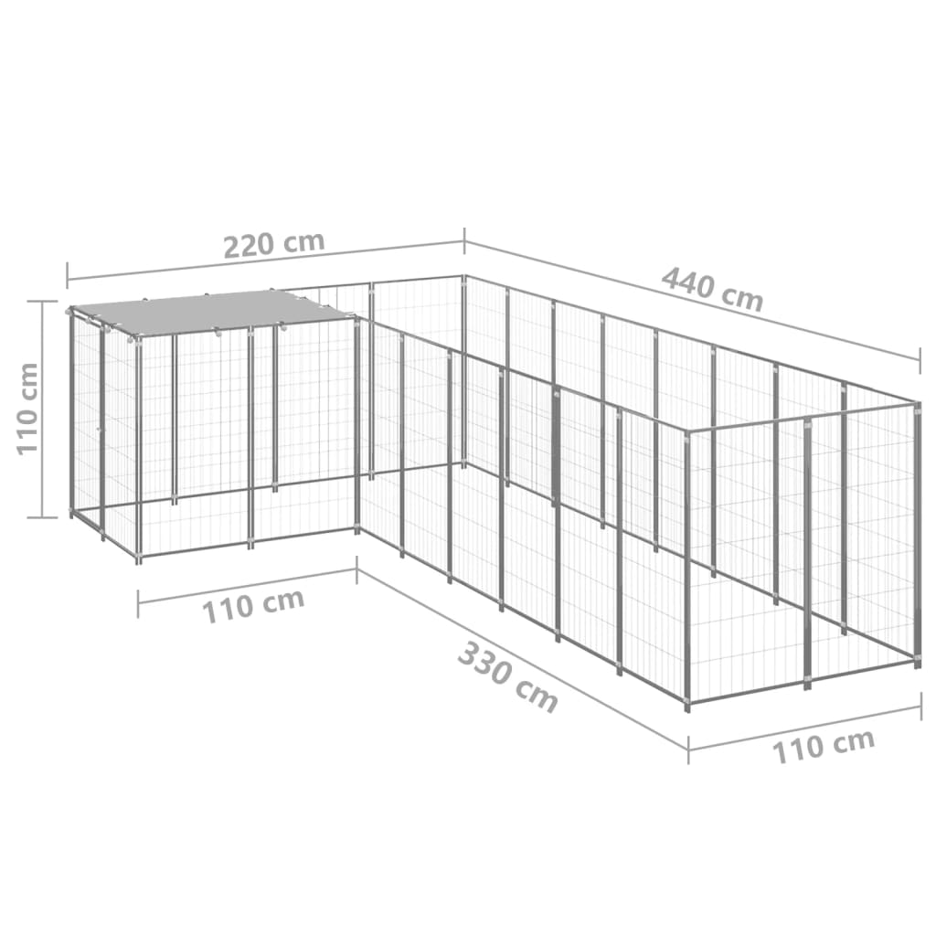 Hundezwinger N 6,05 M² Stahl