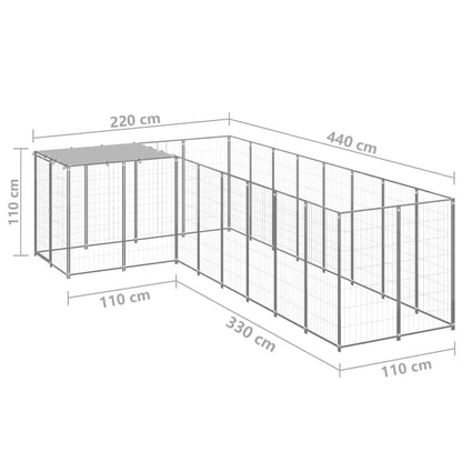 Hundezwinger N 6,05 M² Stahl