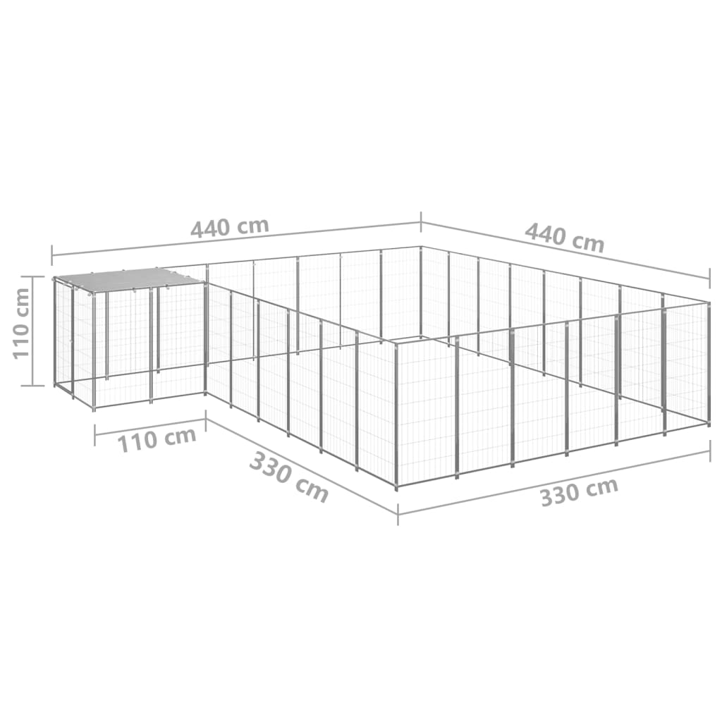 Hundezwinger N 15,73 M² Stahl