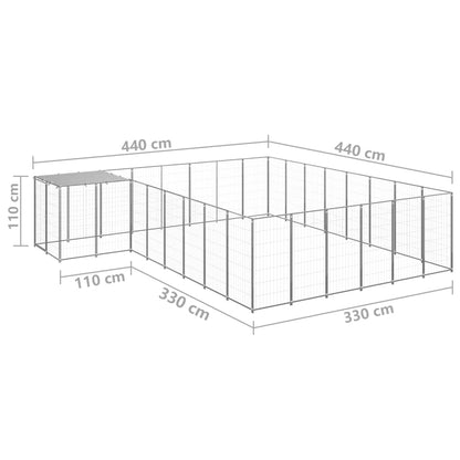 Hundezwinger N 15,73 M² Stahl