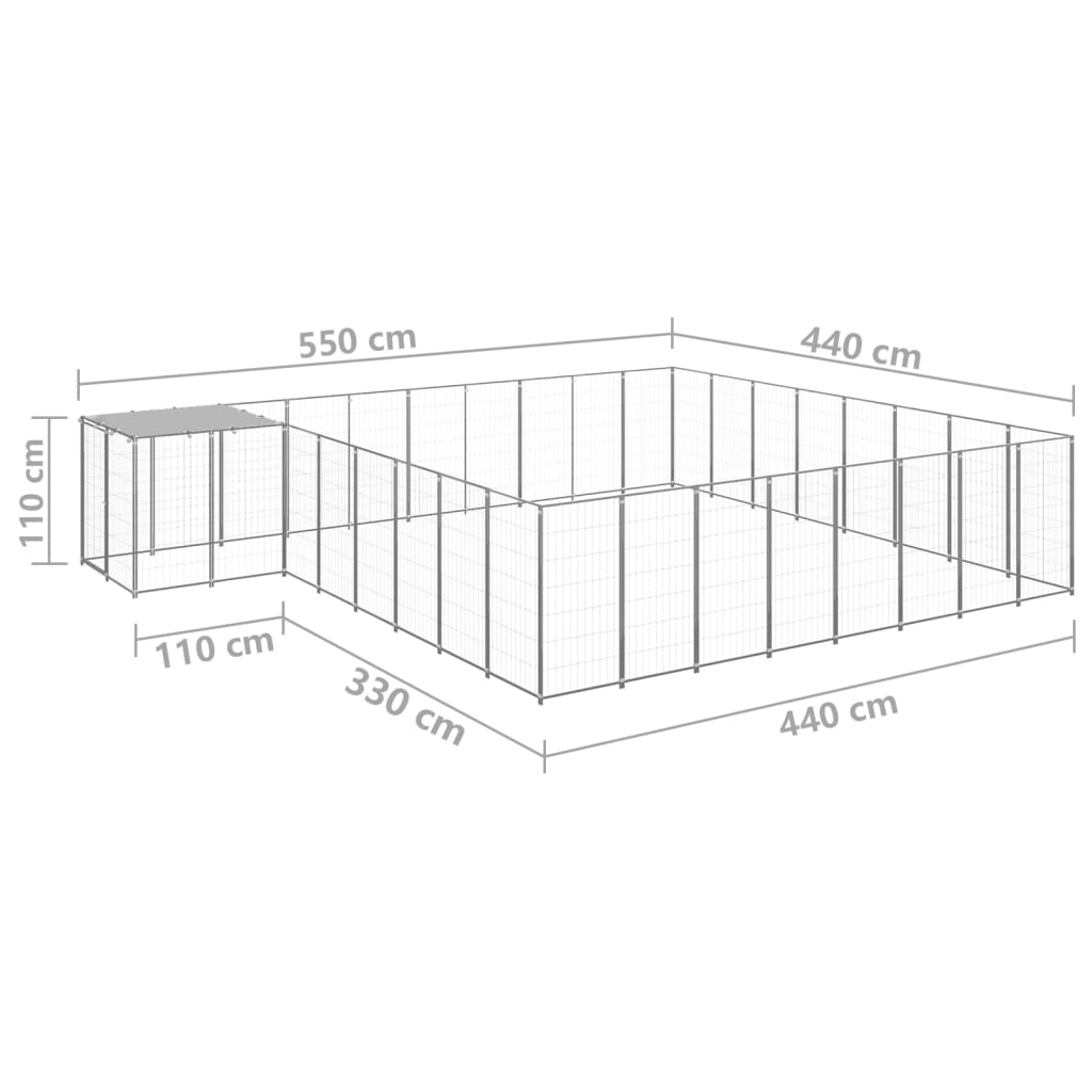 Hundezwinger N 20,57 M² Stahl