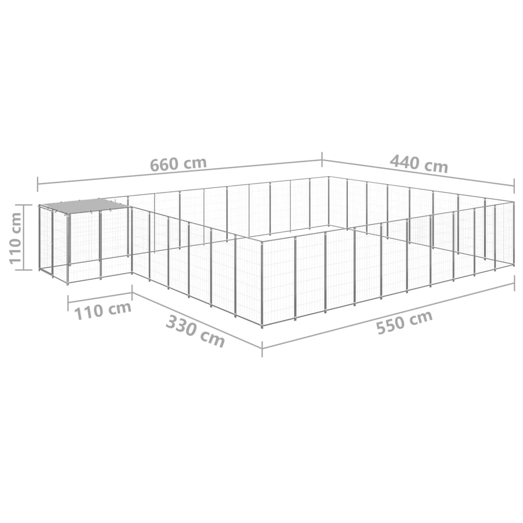 Hundezwinger N 25,41 M² Stahl