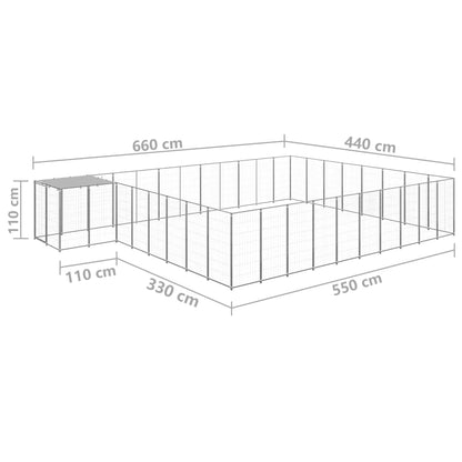 Hundezwinger N 25,41 M² Stahl