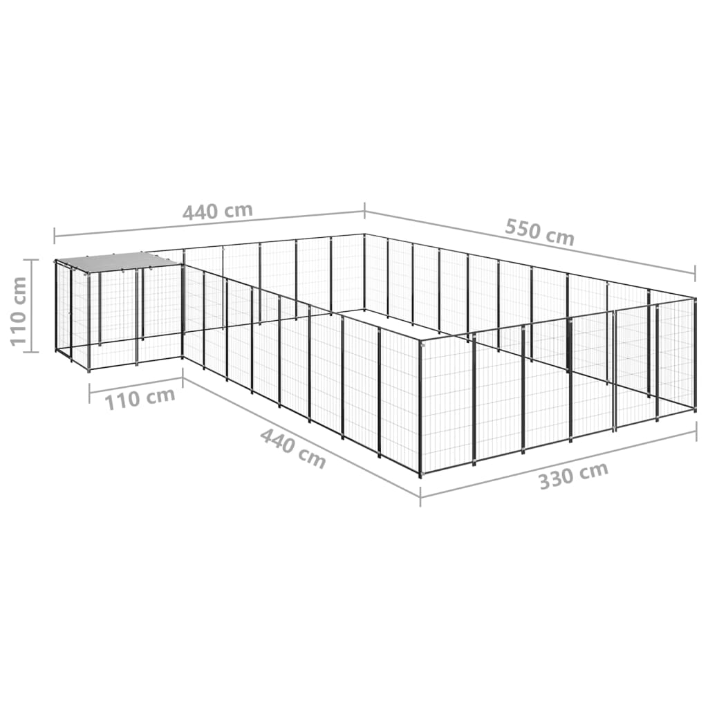 Hundezwinger 19,36 M² Stahl