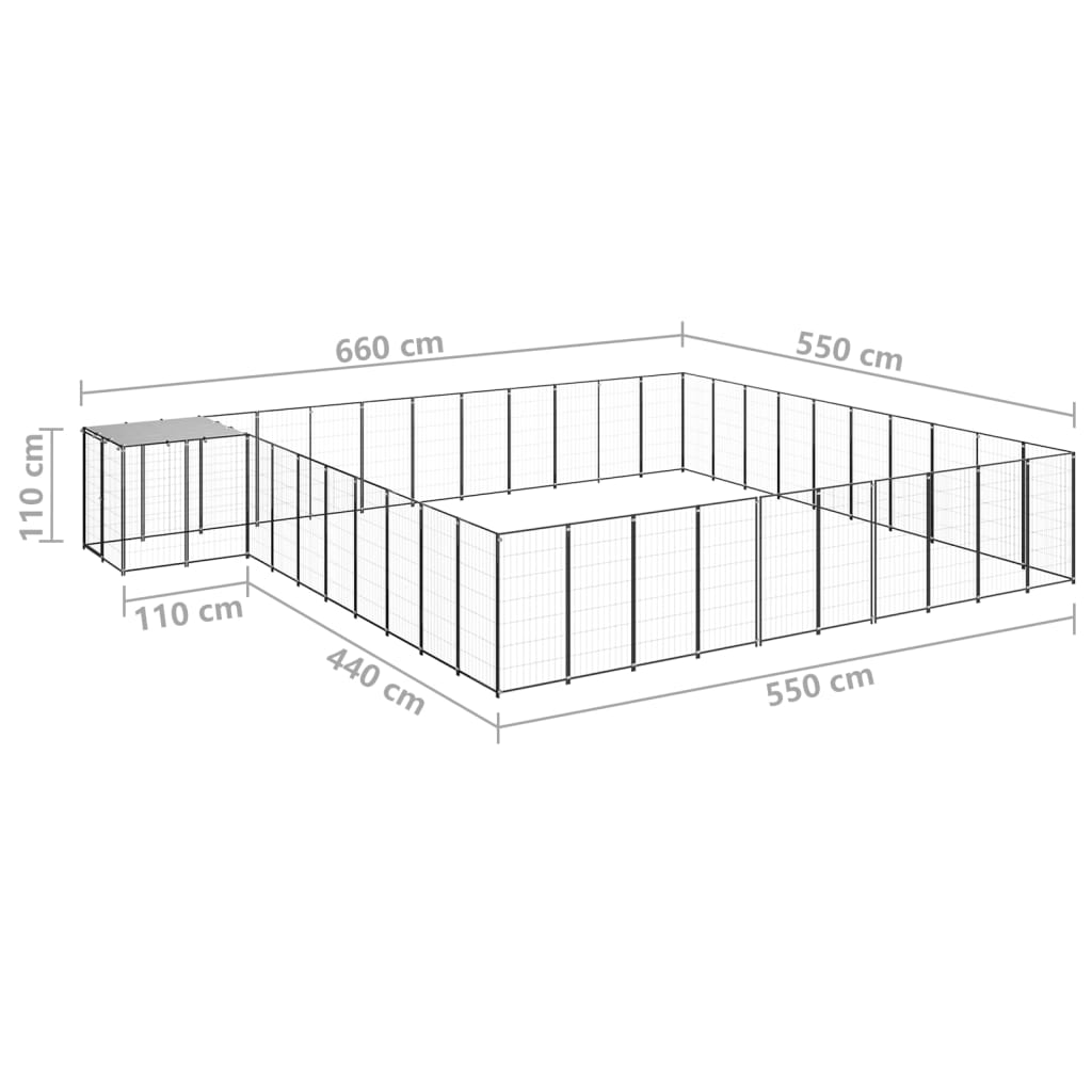 Hundezwinger 31,46 M² Stahl
