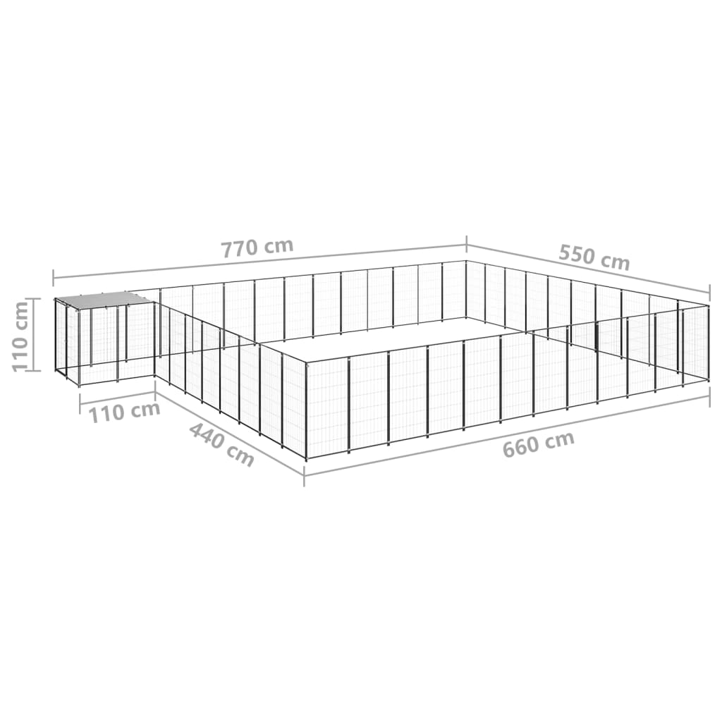 Hundezwinger 37,51 M² Stahl