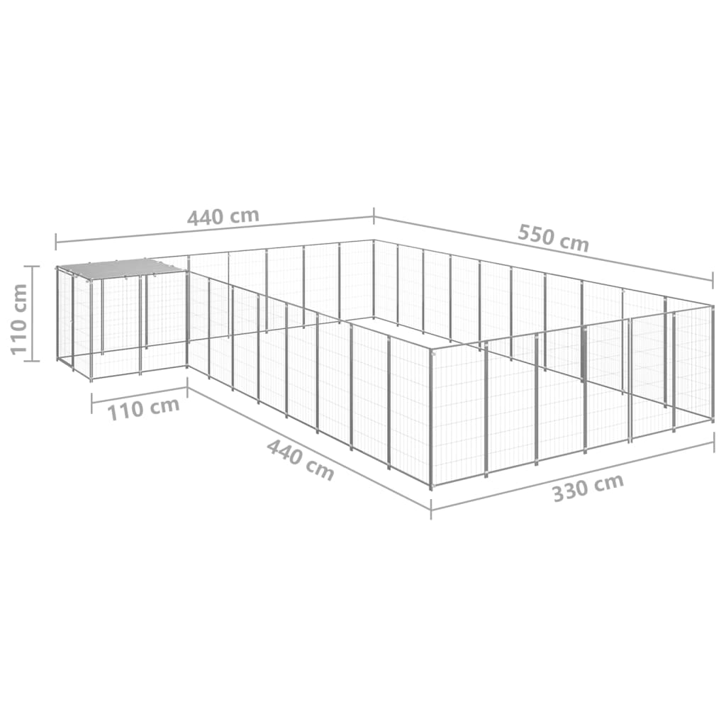 Hundezwinger N 19,36 M² Stahl