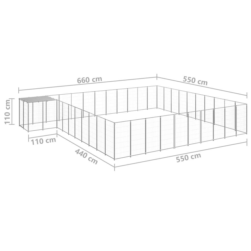 Hundezwinger N 31,46 M² Stahl