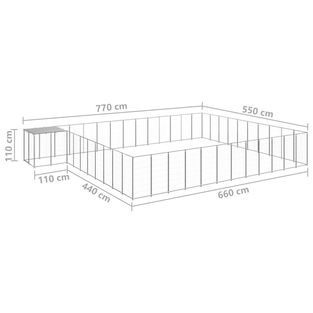 Hundezwinger N 37,51 M² Stahl