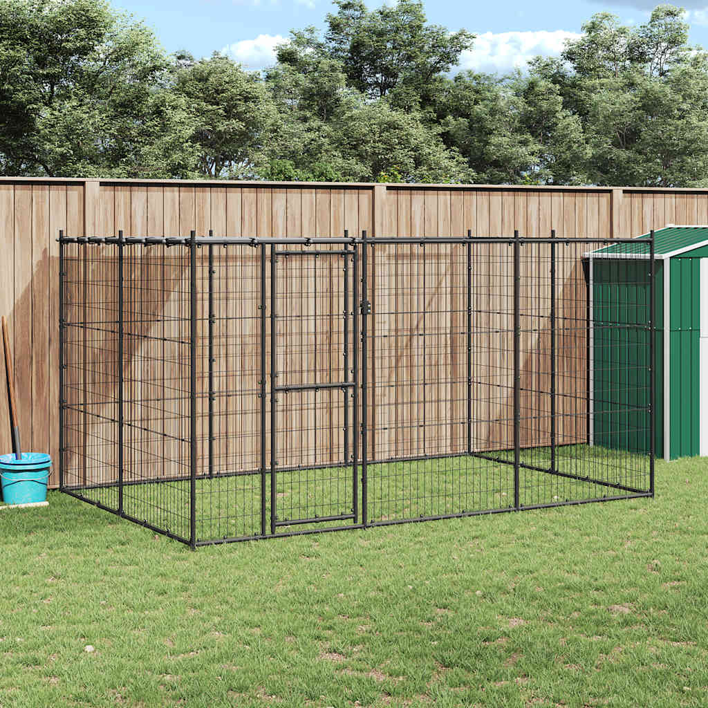 Outdoor-Hundezwinger Verzinkter Stahl 26,62 M²