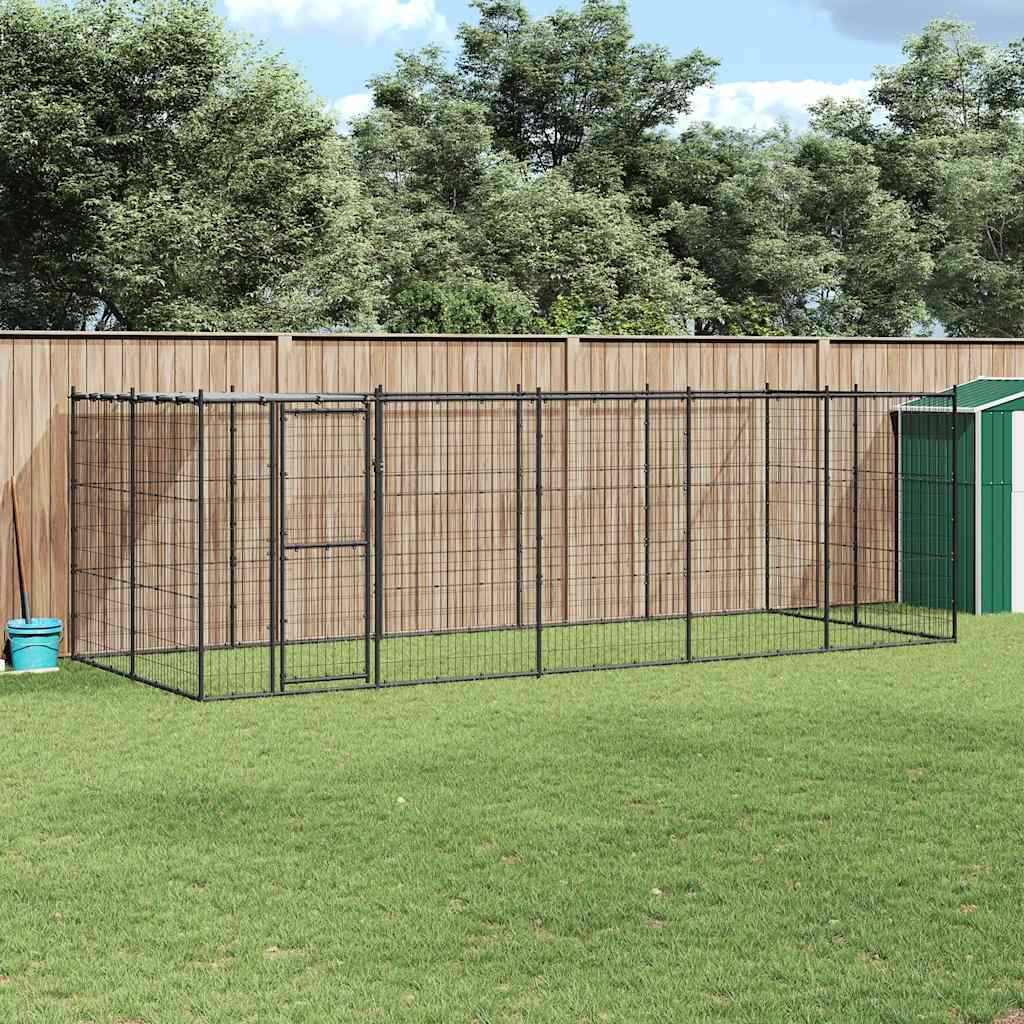 Outdoor-Hundezwinger Verzinkter Stahl 26,62 M²
