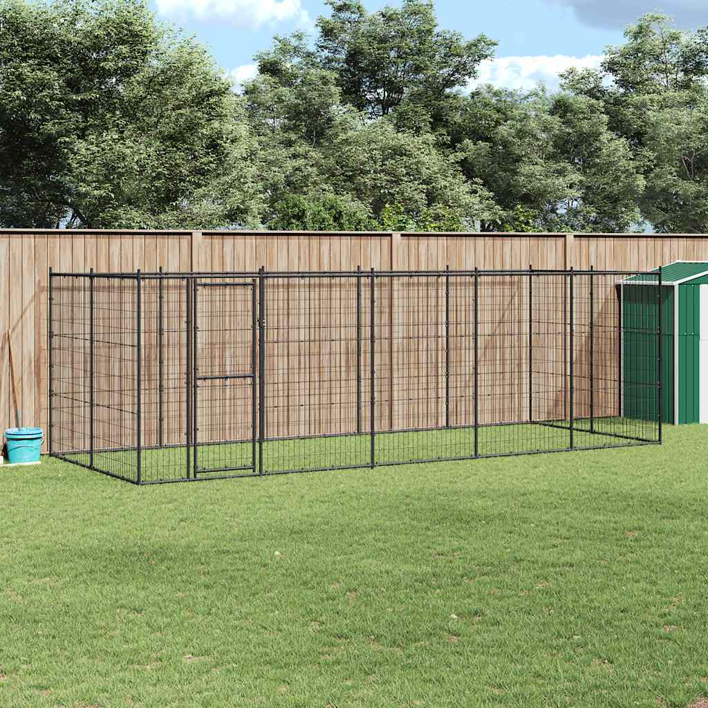 Outdoor-Hundezwinger Verzinkter Stahl 26,62 M²