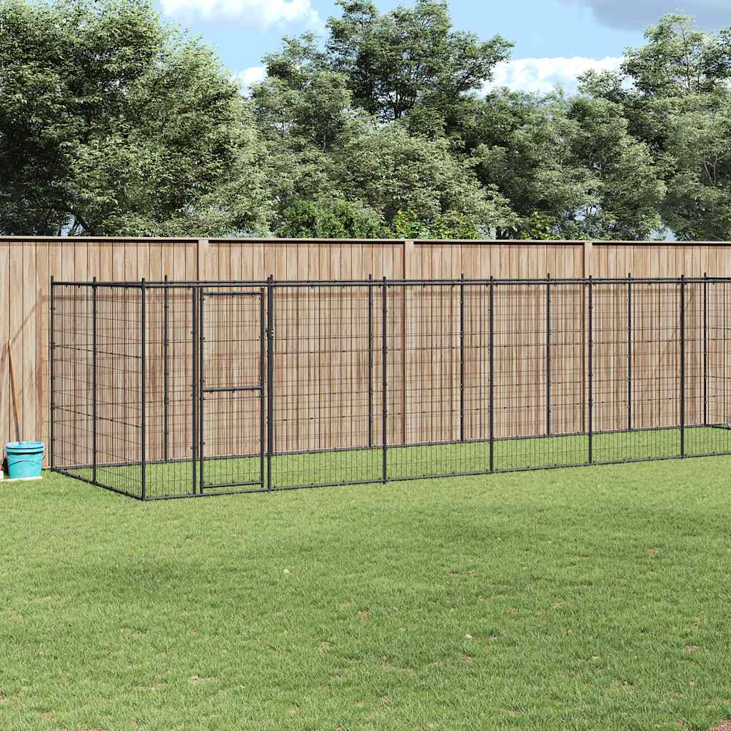 Outdoor-Hundezwinger Verzinkter Stahl 26,62 M²