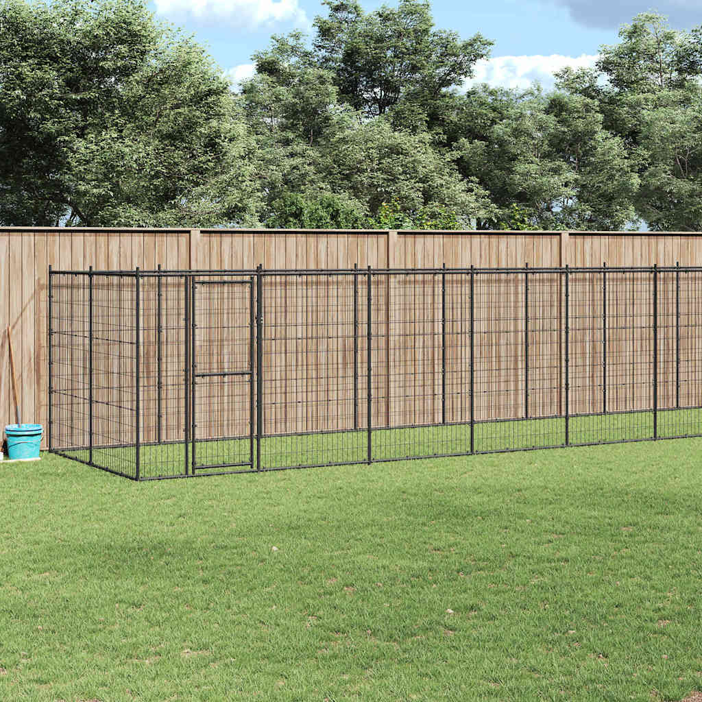 Outdoor-Hundezwinger Verzinkter Stahl 26,62 M²