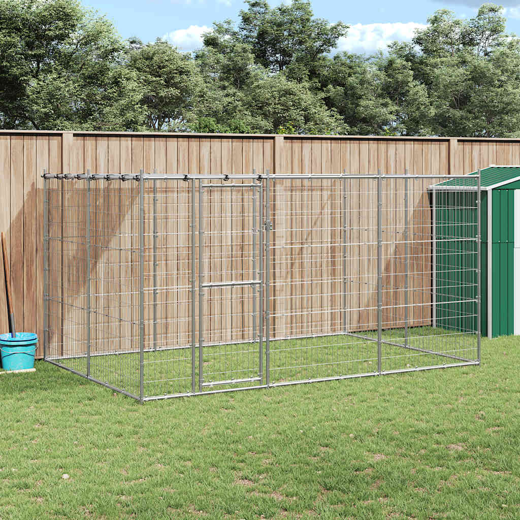 Outdoor-Hundezwinger Verzinkter Stahl 26,62 M²