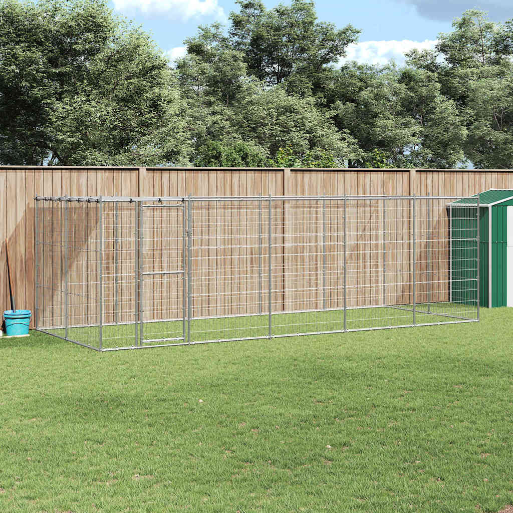 Outdoor-Hundezwinger Verzinkter Stahl 26,62 M²