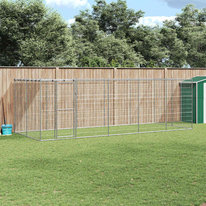 Outdoor-Hundezwinger Verzinkter Stahl 26,62 M²