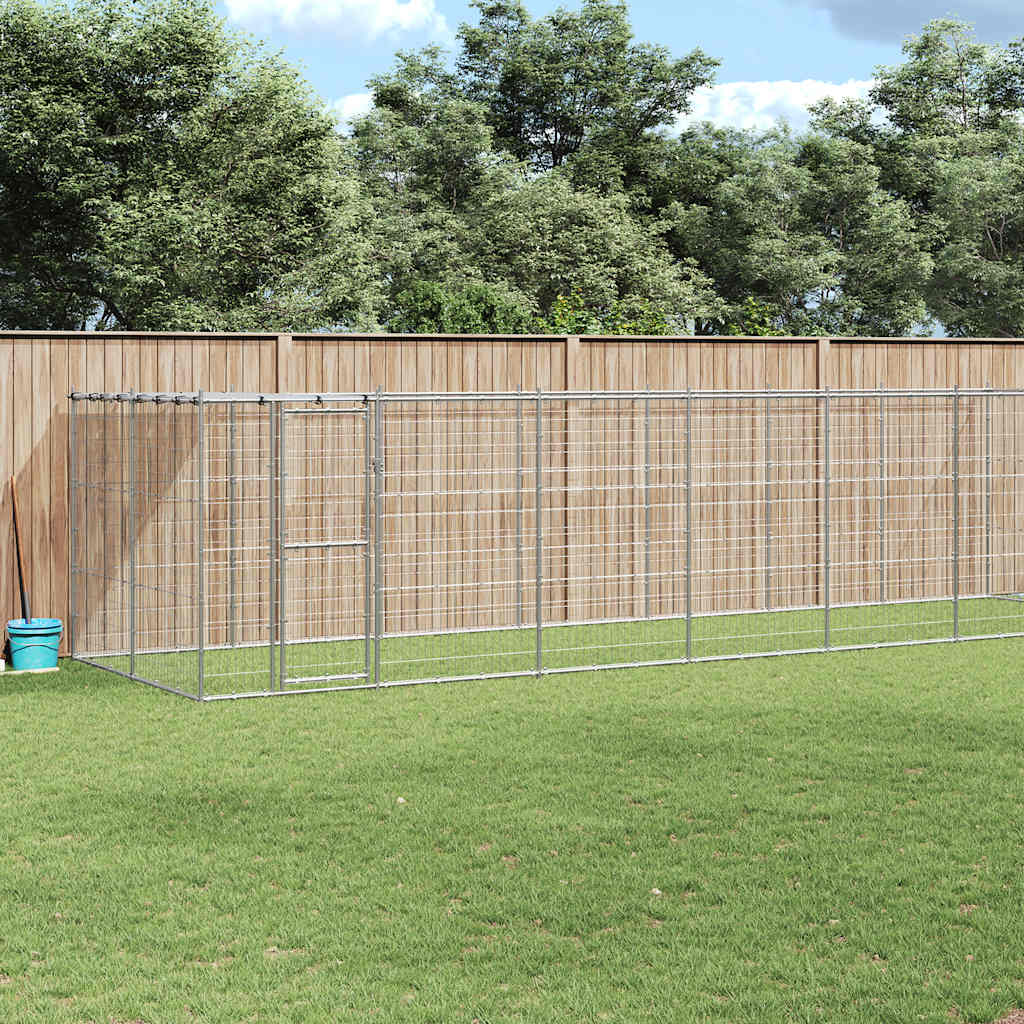Outdoor-Hundezwinger Verzinkter Stahl 26,62 M²