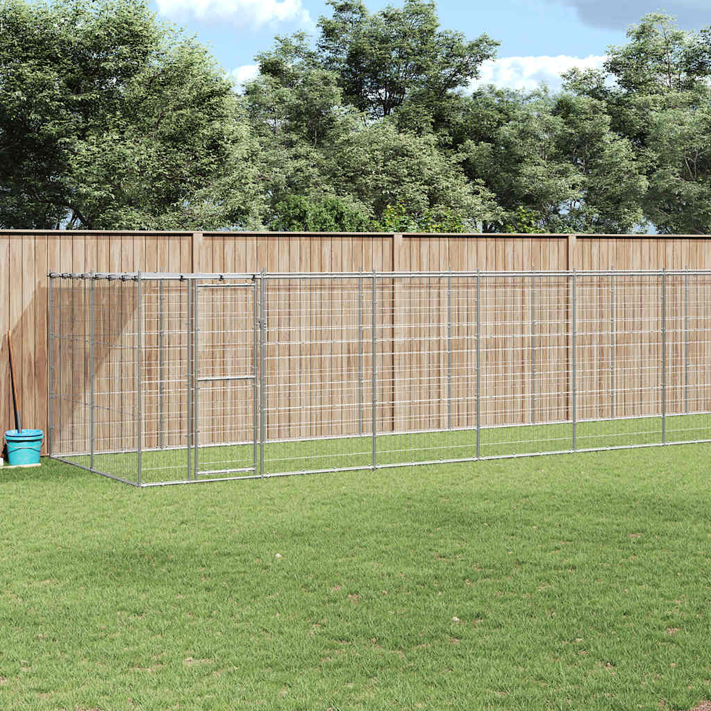 Outdoor-Hundezwinger Verzinkter Stahl 26,62 M²