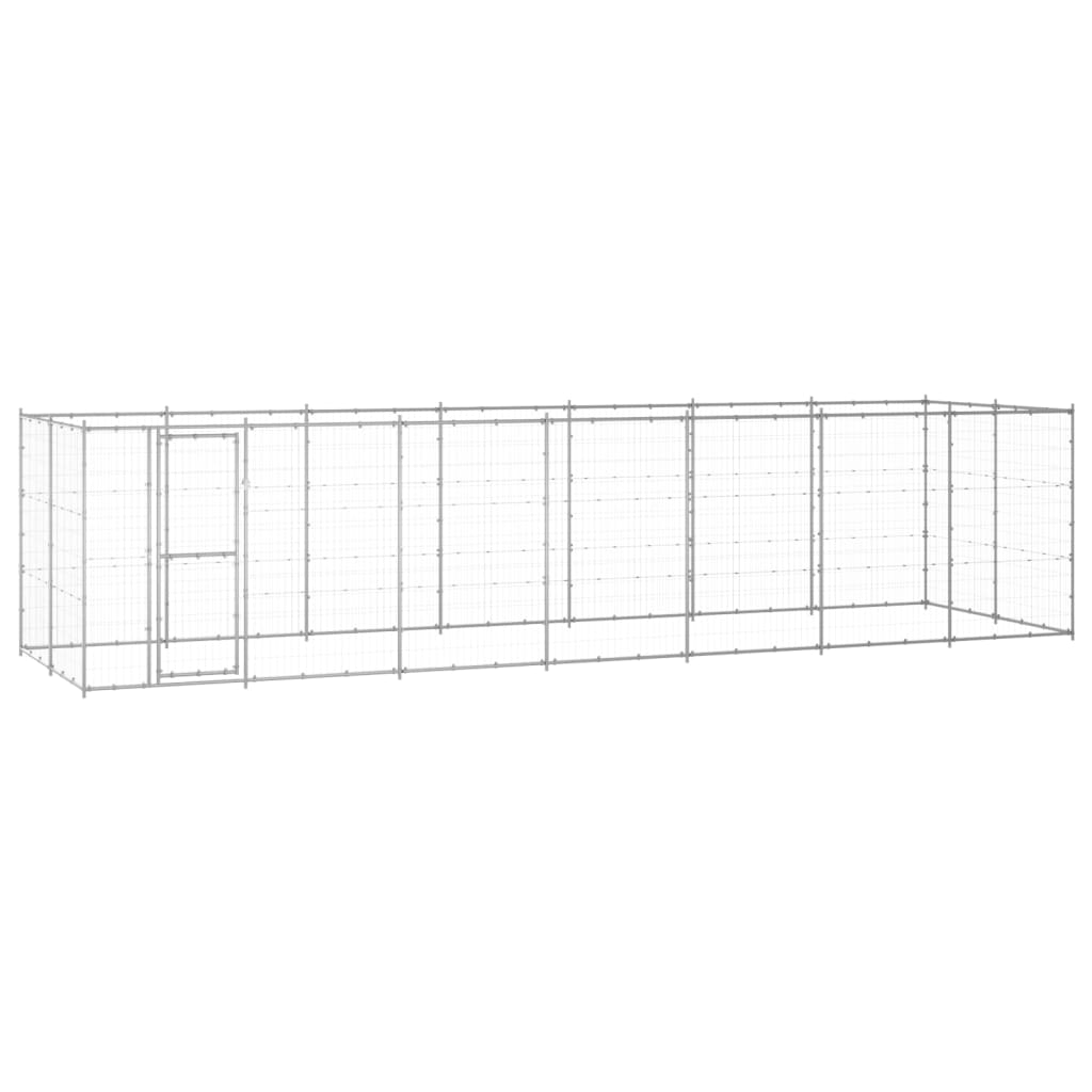 Outdoor-Hundezwinger Verzinkter Stahl 26,62 M²