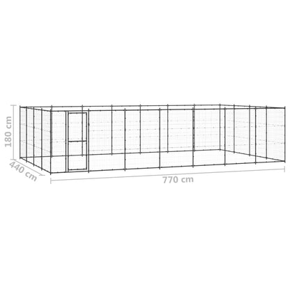Outdoor-Hundezwinger Stahl 33,88 M²