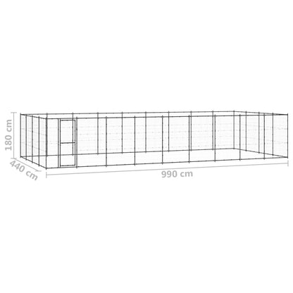 Outdoor-Hundezwinger Stahl 43,56 M²