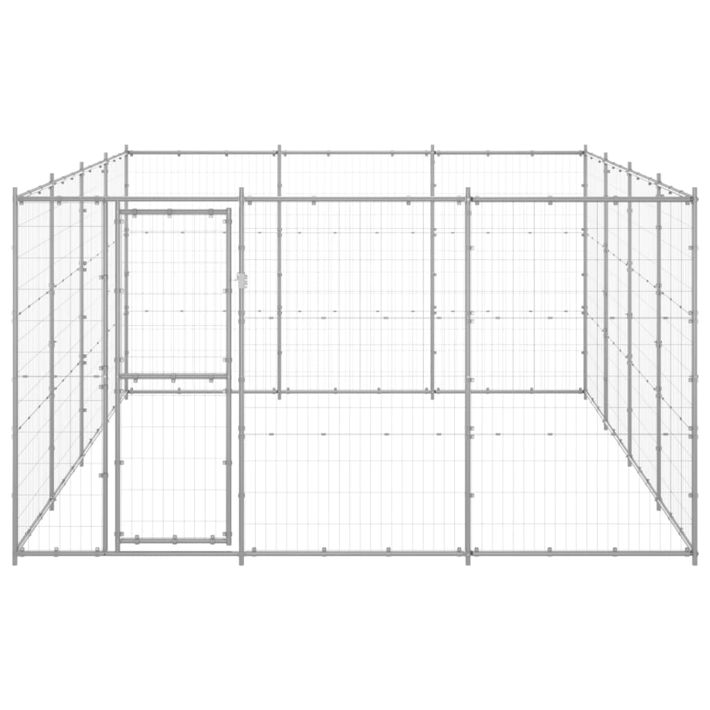 Outdoor-Hundezwinger Verzinkter Stahl 14,52 M²