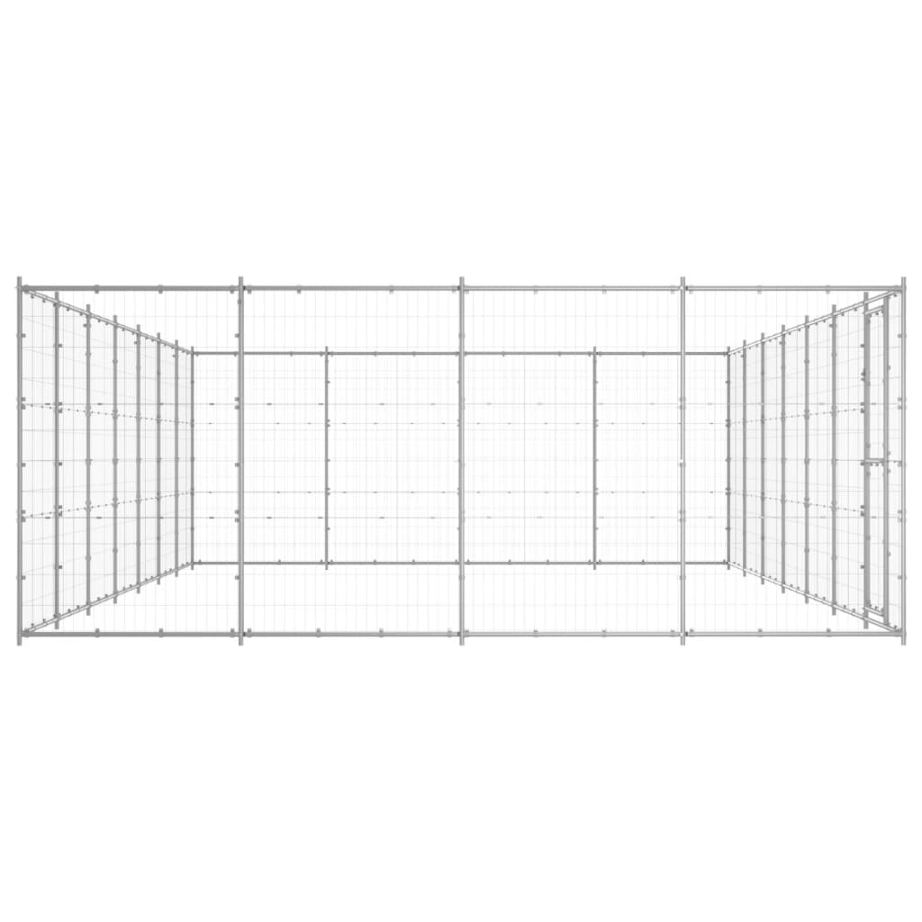 Outdoor-Hundezwinger Verzinkter Stahl 33,88 M²