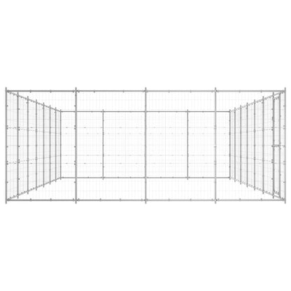 Outdoor-Hundezwinger Verzinkter Stahl 33,88 M²