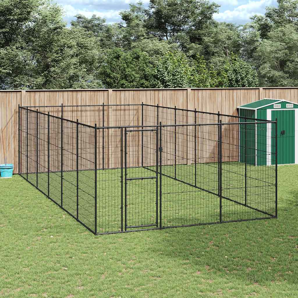 Outdoor-Hundezwinger Stahl 21,78 M²