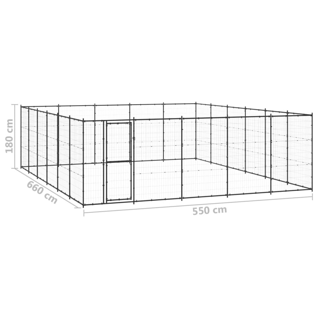 Outdoor-Hundezwinger Stahl 36,3 M²