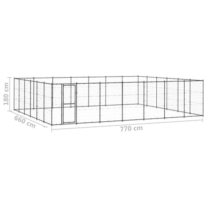 Outdoor-Hundezwinger Stahl 50,82 M²