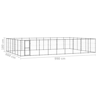 Outdoor-Hundezwinger Stahl 65,34 M²