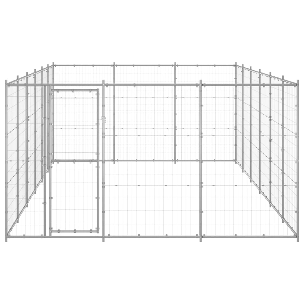 Outdoor-Hundezwinger Verzinkter Stahl 21,78 M²